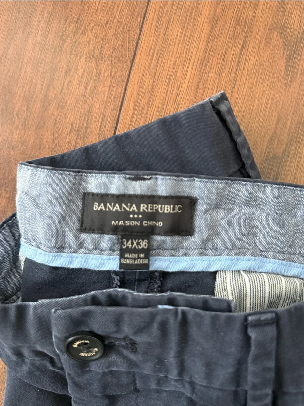 Banana Republic Men's Navy Blue Mason Chinos 34x36